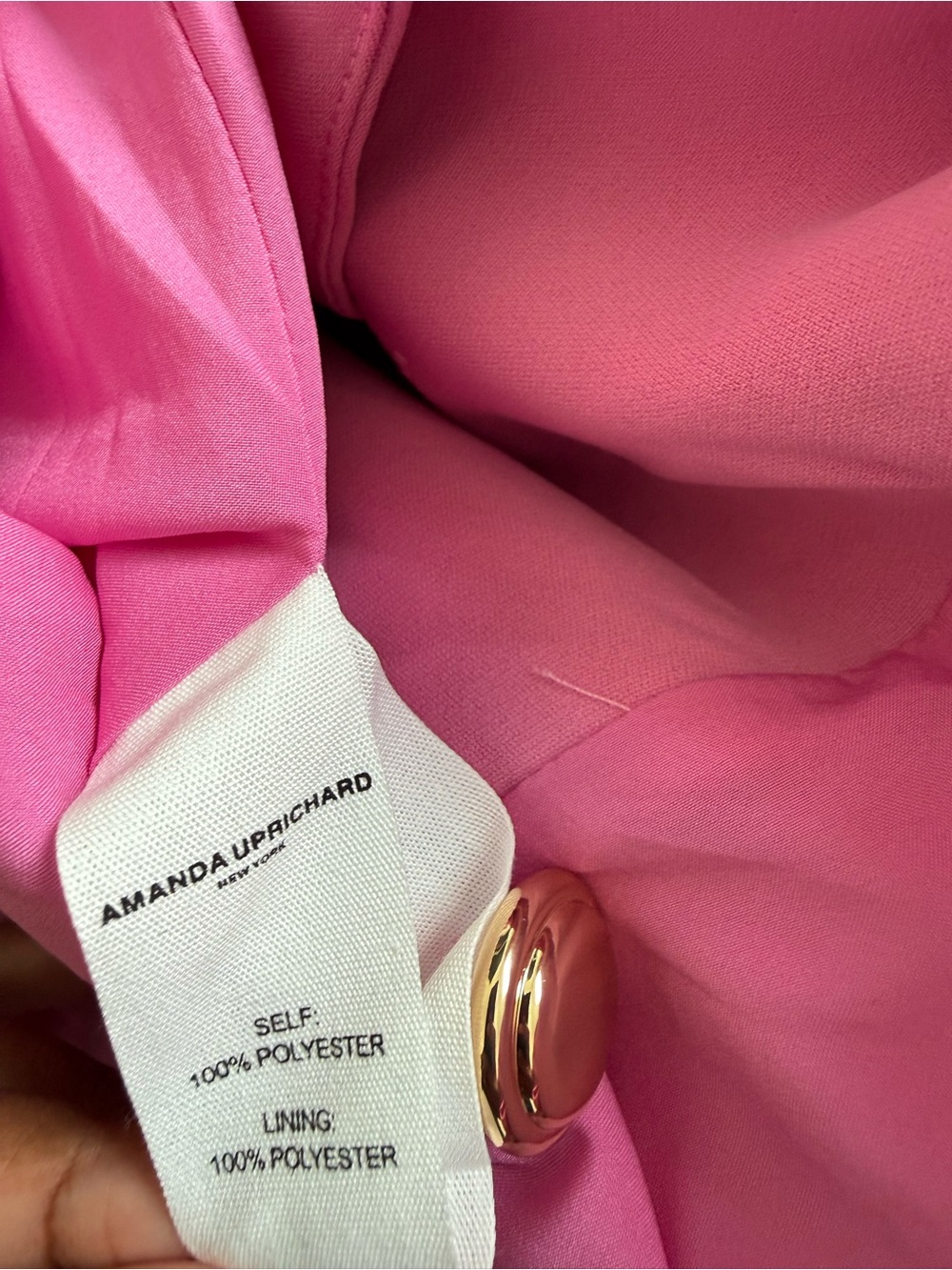 Amanda Uprichard Hot Pink Abella Dress - Picture 4 of 6